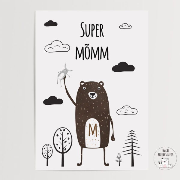 Super karu poster, lastetoa sisustus dekoratsioon pilt