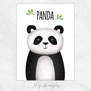 Panda poster laste tuppa, dekoratsioon, seinapilt, lastele, kingiidee, katsikud